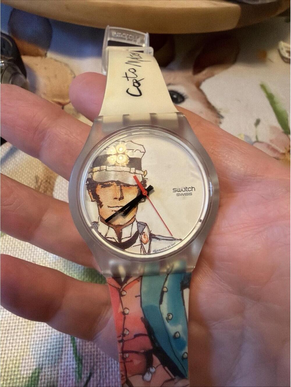 Swatch Watch SUJZ 106 Corto Maltese 38mm 2007 Good Condition Working New Battery